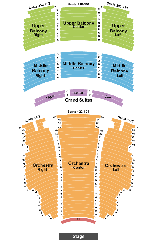 Hippodrome Theatre At The France-Merrick PAC Come From Away Seating Chart